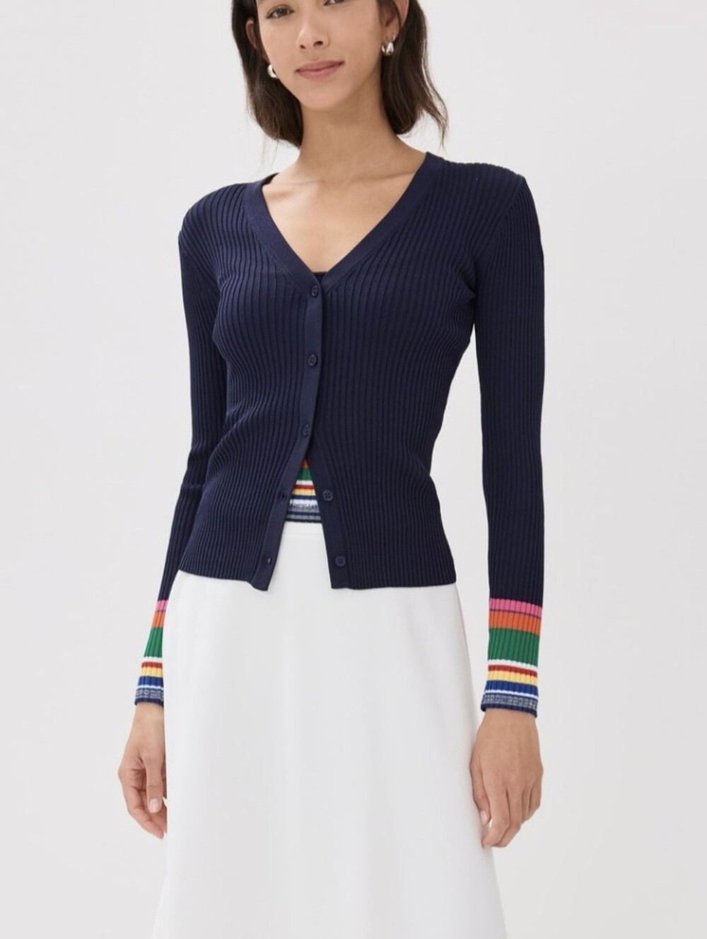 Staud Cargo Sweater - Navy Multi - Picture 12 of 12